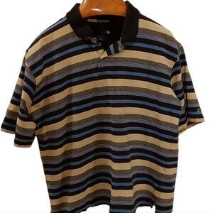 Arnold Palmer Striped Polo Golf Shirt XL EUC